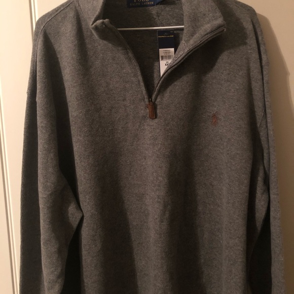 Polo Ralph Lauren Other - New! Ralph Lauren 1/4 zip gray sweater XXL